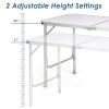 Height Adjustable Folding Camping  Table - Blue