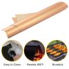 2Pcs BBQ Grill Mat Non-Stick Mat Baking Mat Reusable Reversible Washable FDA-Approved - 2Pcs - Copper