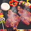 4Pcs BBQ Grill Mat Non-Stick Mat Baking Mat Reusable Reversible Washable FDA-Approved for Gas Charcoal - 4Pcs - Black