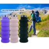 500ml outdoor retractable water bottle portable collapsible silica gel sports cup - as shown - A05 500ML