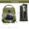 20L Outdoor Bathing Bag Solar Hiking Camping Shower Bag Portable Heating Bathing Water Storage Bag Hose Switchable Shower Head - Black