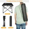 Foldable Camping Table Portable Picnic Table Lightweight Travel Desk - Black