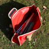 1pc Outdoor Camping Nail Storage Bag; Folding Tool Bag Portable Miscellaneous Storage Bag; Outdoor Camping Accessories - Red