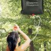 Portable Solar Heated Shower Bag Camping Shower Bath Water Bag 5 Gallons  - Black