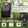 Portable Solar Heated Shower Bag Camping Shower Bath Water Bag 5 Gallons  - Black