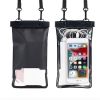 2pcs Oversized Mobile Phone Waterproof Dustproof Bag Touch Screen For Diving Swimming Sealing - 2pcs- Black*2+[2pcs- White+Black]*2