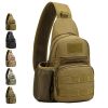 Military Tactical Shoulder Bag; Trekking Chest Sling Bag; Nylon Backpack For Hiking Outdoor Hunting Camping Fishing - CP - Nylon