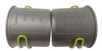 Outdoor Pot Set For 1-2 People Portable Camping Cooker With Cutlery - SI05-green