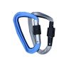 Aluminum Carabiner Clips 5 Pack  D Shape, Keychain Buckles D-Ring Locking Carabiner Light but Strong - color